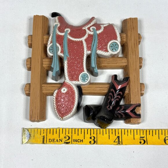 Set of 5 VTG Burwood Made in USA Western Cowboy Ranch Southwestern Art Decor - Picture 4 of 13